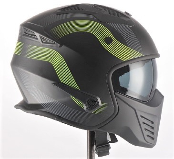 Helm VITO JET BRUZANO schwarz-matt/gelb